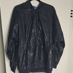 adidas Men's Dark Navy Hooded Windbreaker Camo print